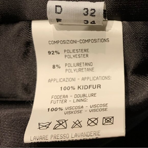 Designer Roberta Scarpa 100% Kidfur Trimmed Jacket - Picture 12 of 12